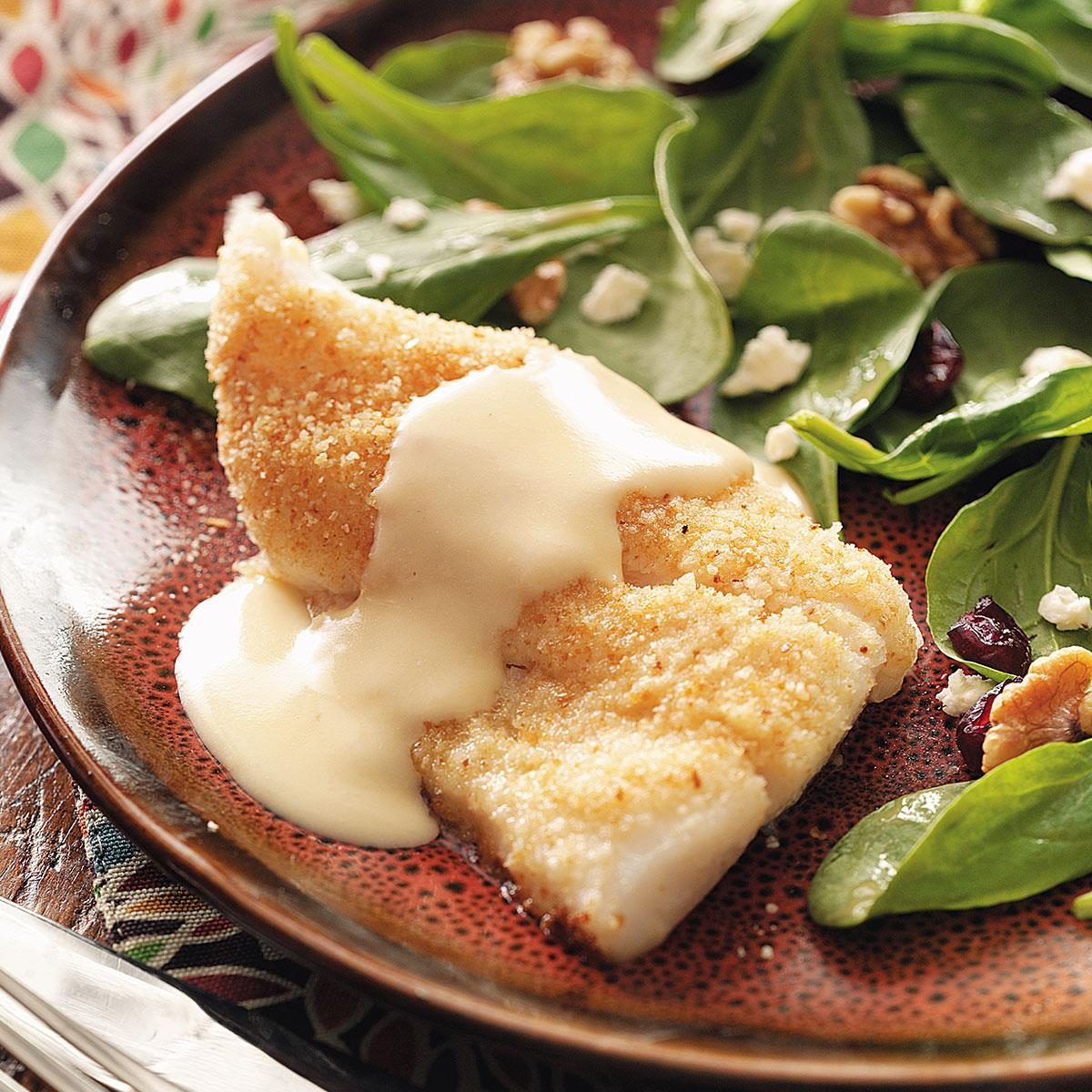 Baked Fish with Cheese Sauce for Two