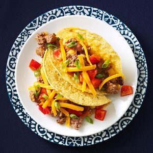 beef bean tacos