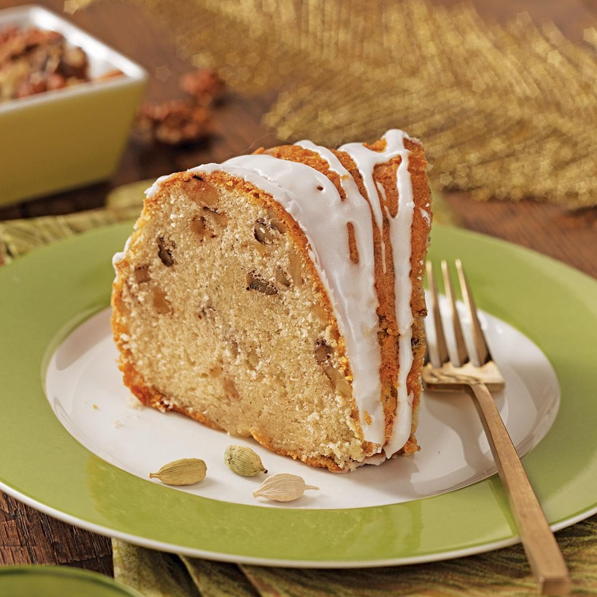 Cardamom-Walnut Pound Cake