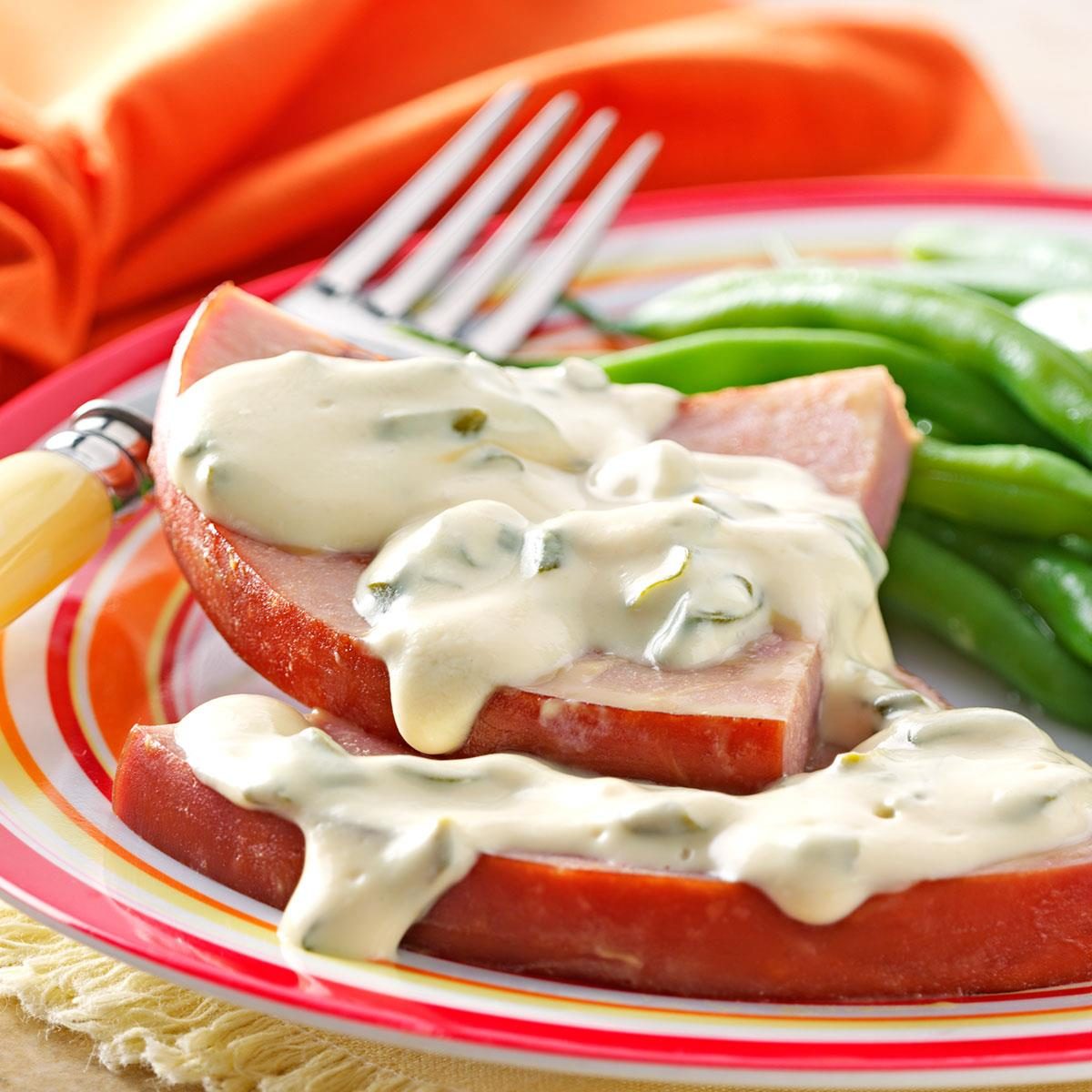 Ham with Mustard-Cream Sauce