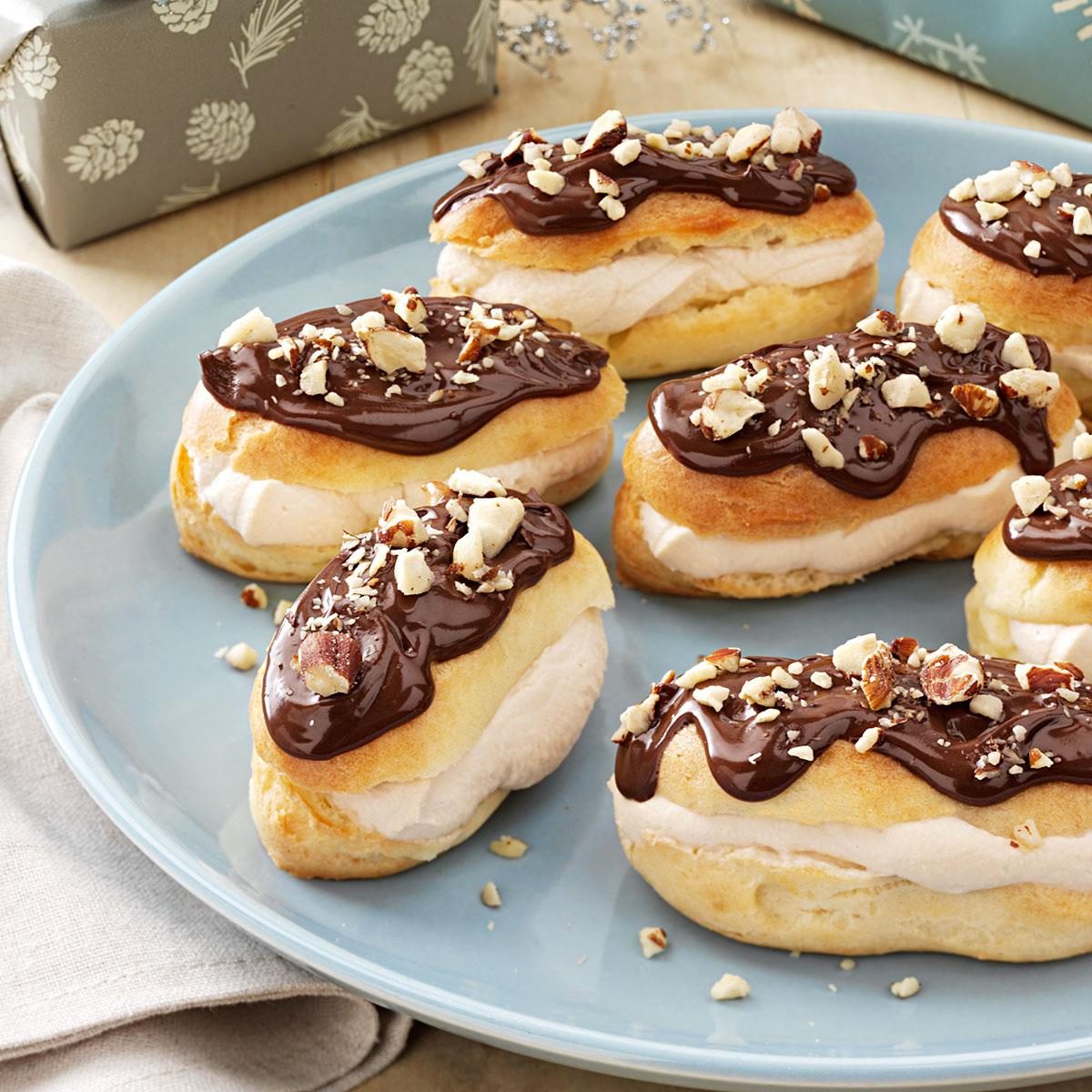 Hazelnut Mocha Eclairs