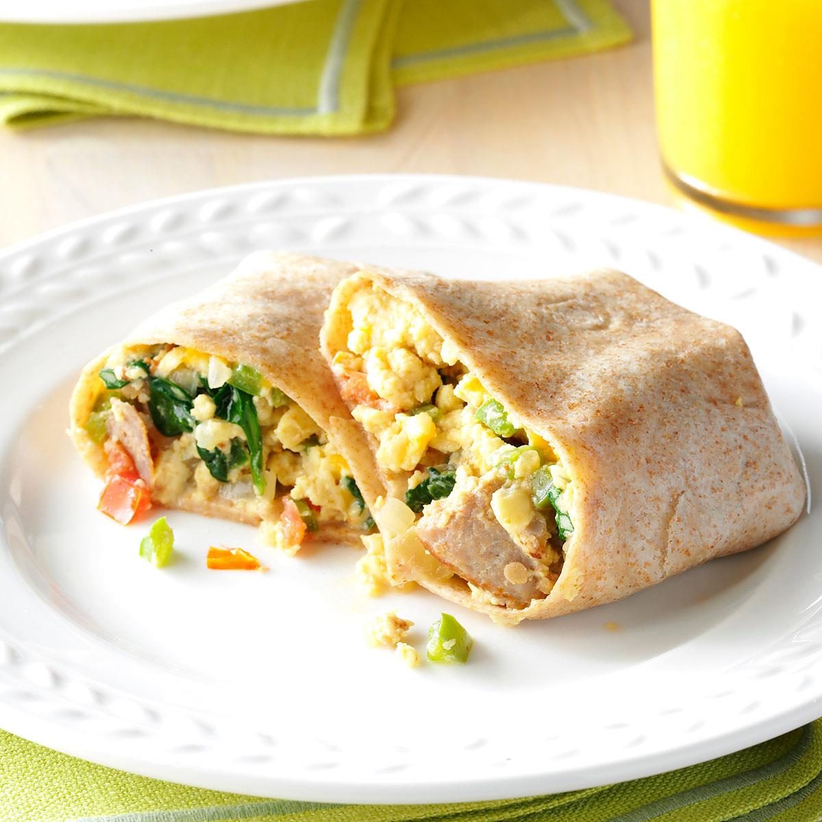 Italian Sausage Breakfast Wraps