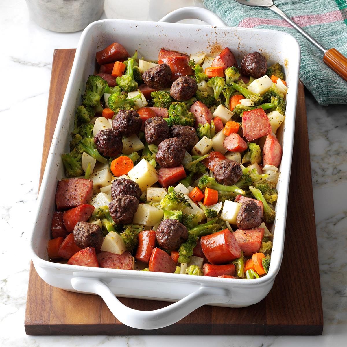 Meatballs Sausage Dinner