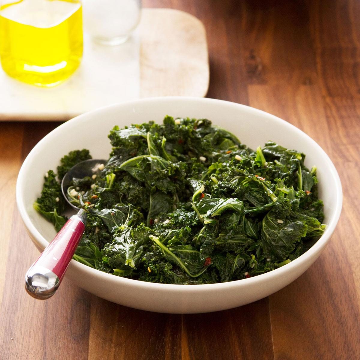 Steamed kale