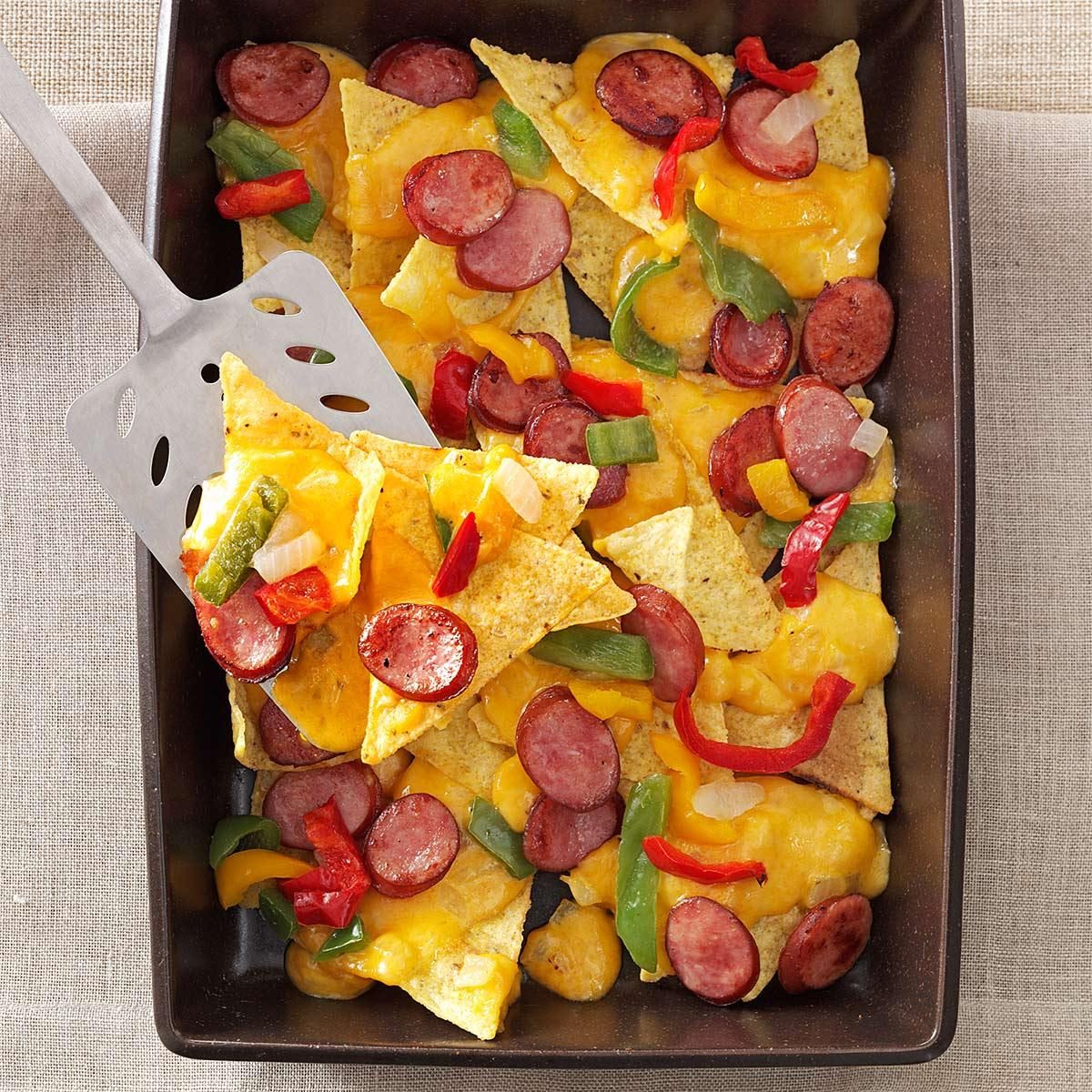 Beer and brats nachos