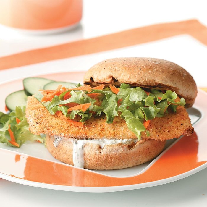Breaded fish sandwich