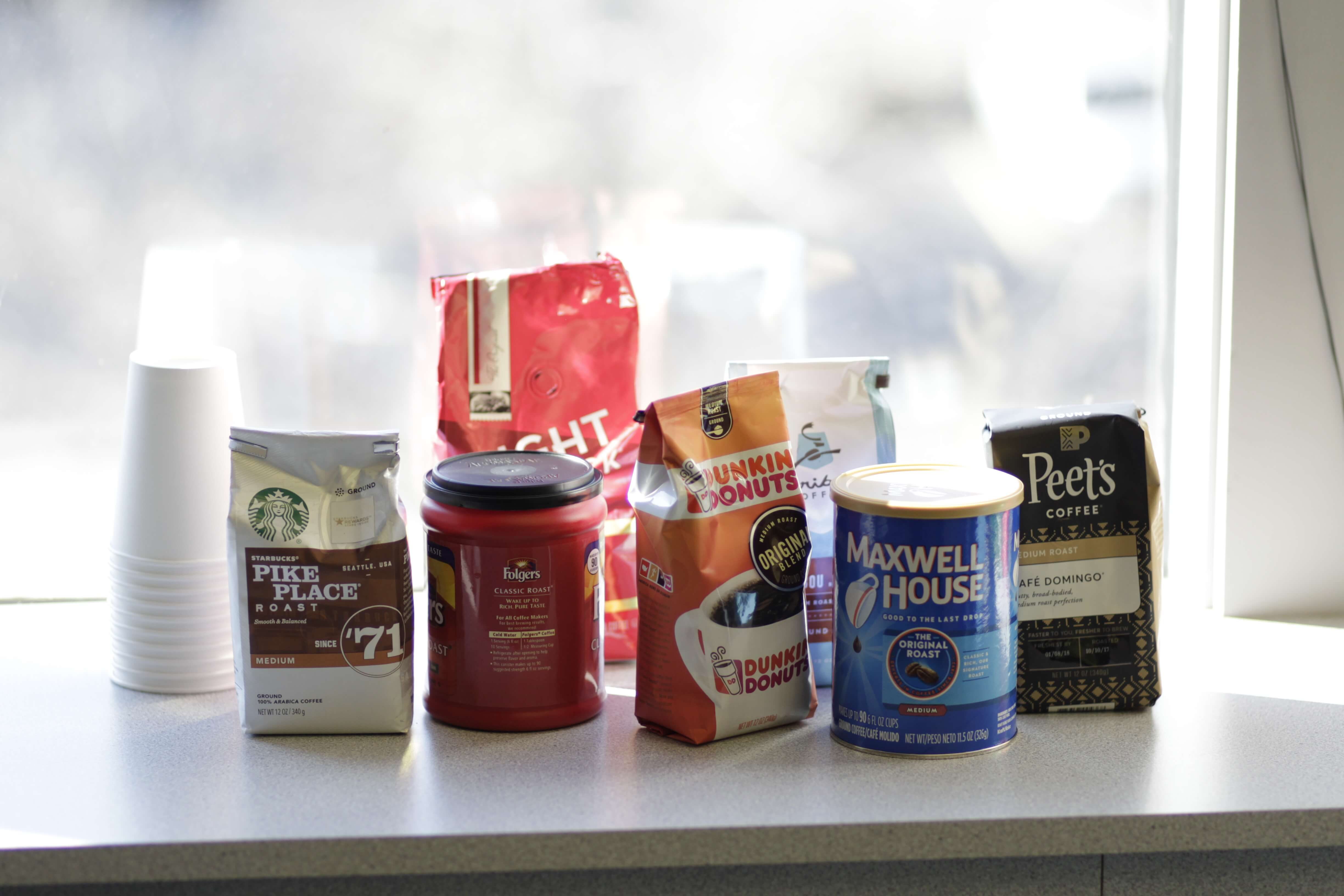 National coffee brands huddled together.