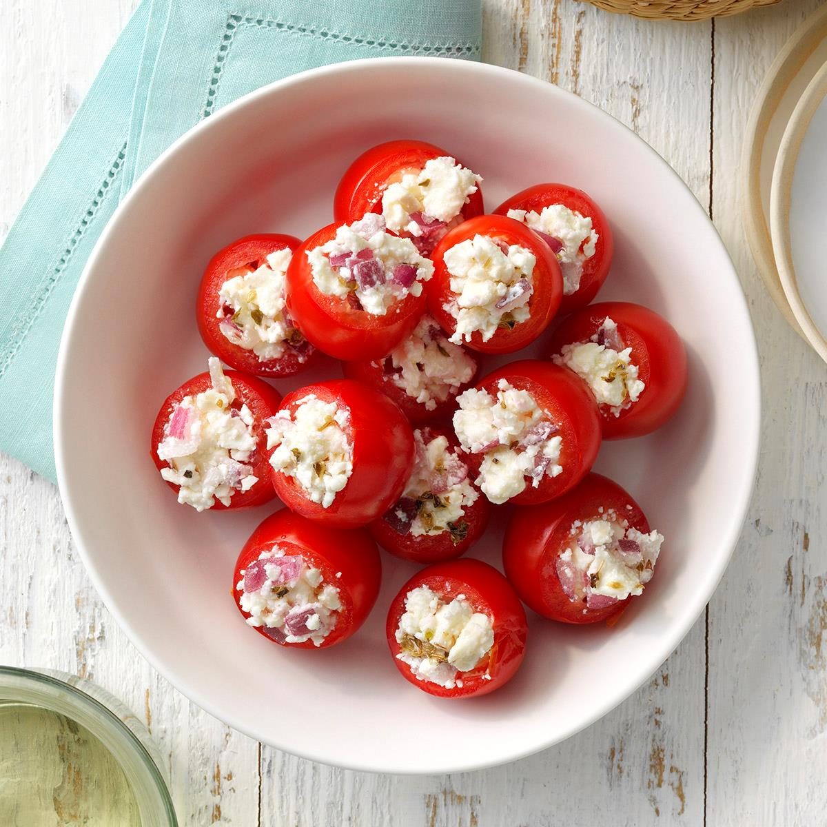 Cheese-Stuffed Cherry Tomatoes