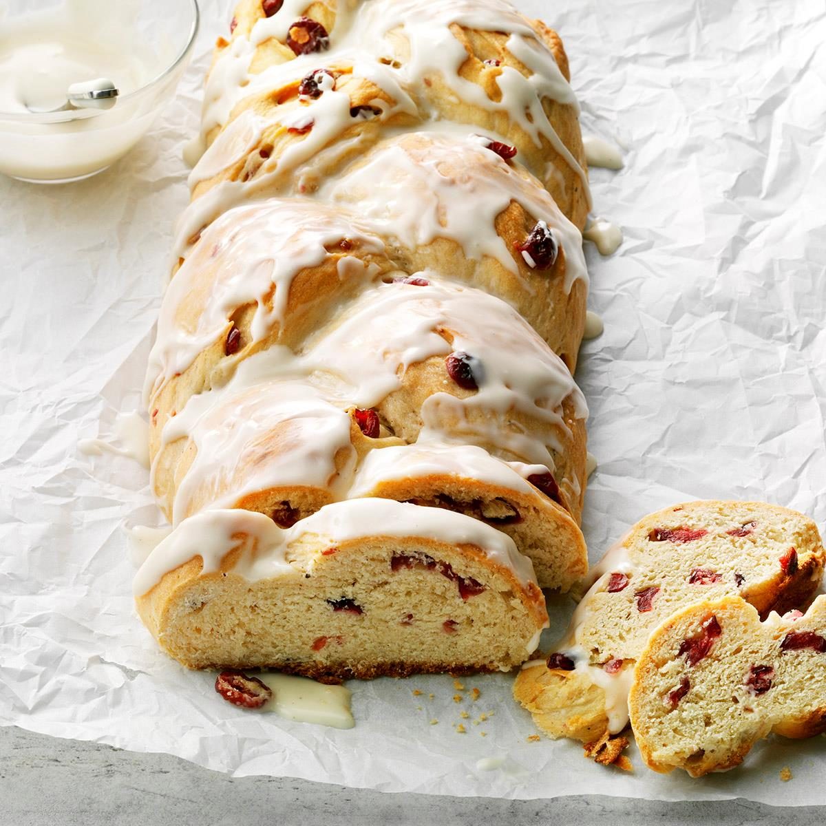 Cranberry Eggnog Braid
