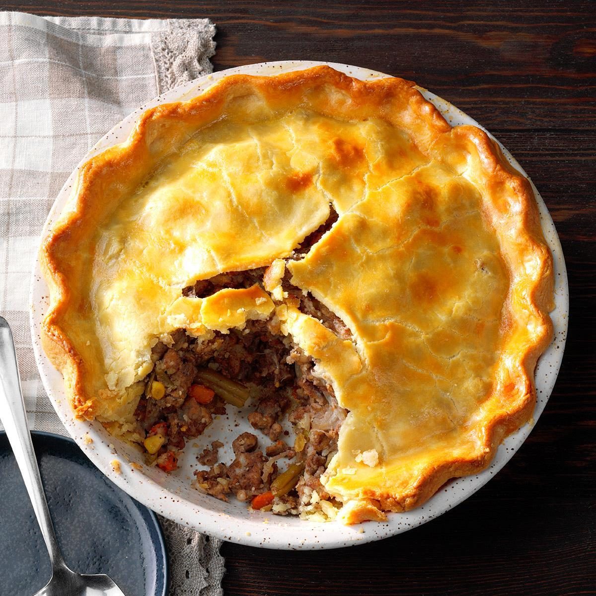French Meat and Vegetable Pie