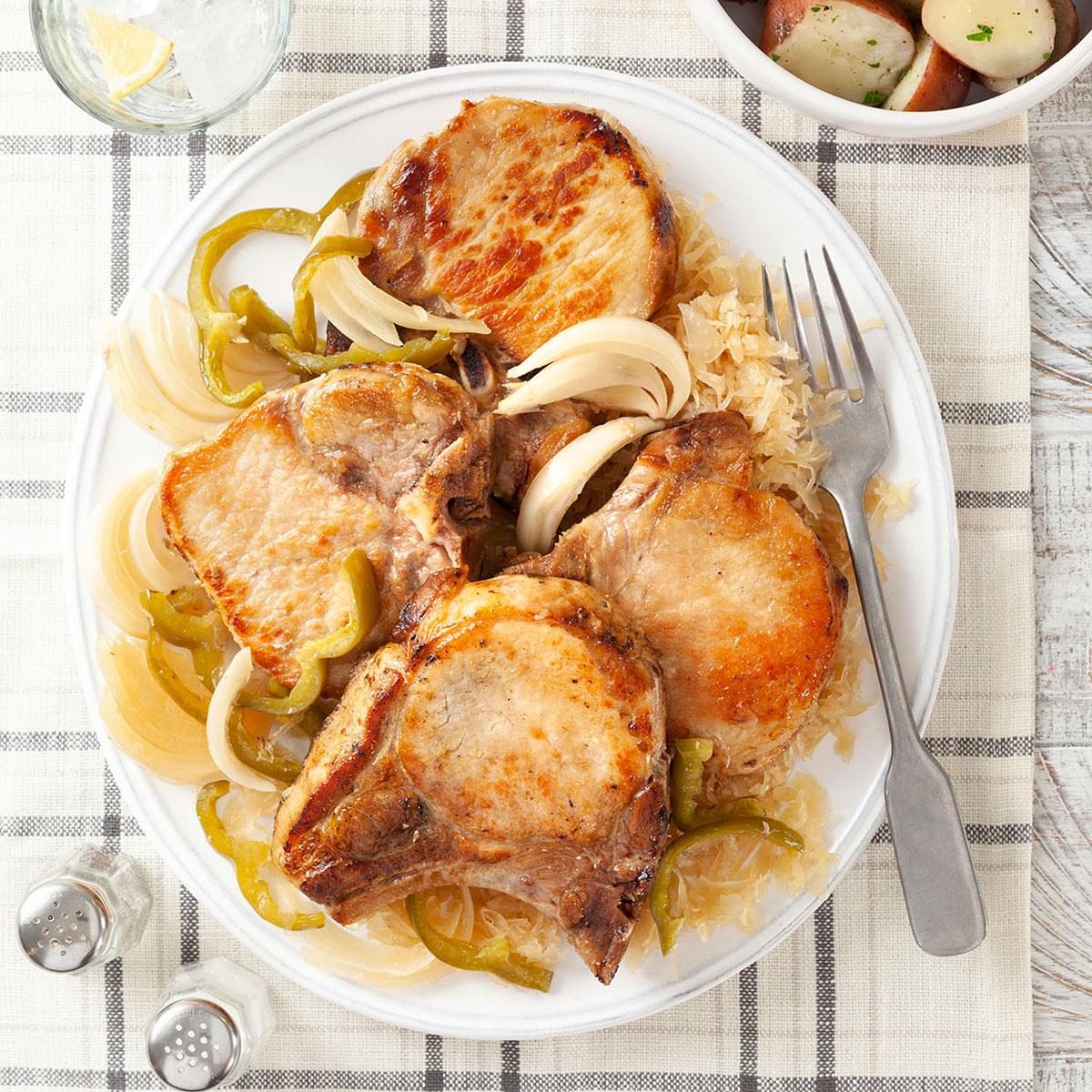 Pork Chops and Sauerkraut