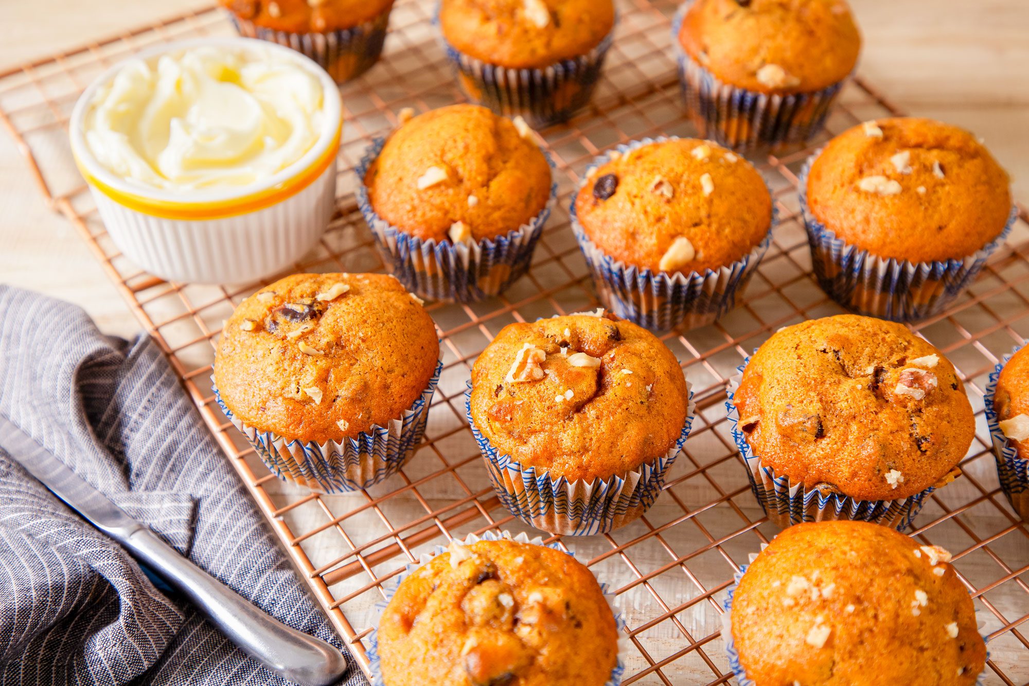 Pumpkin Streusel Muffins on Wire Rack