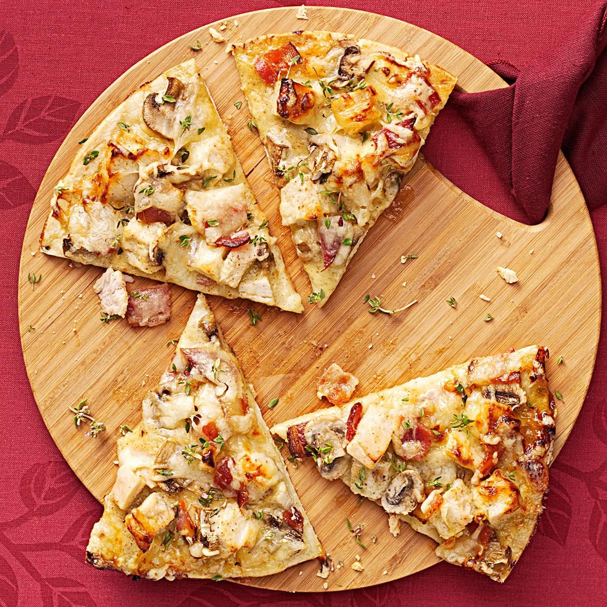 Spicy Mustard Turkey Pizza