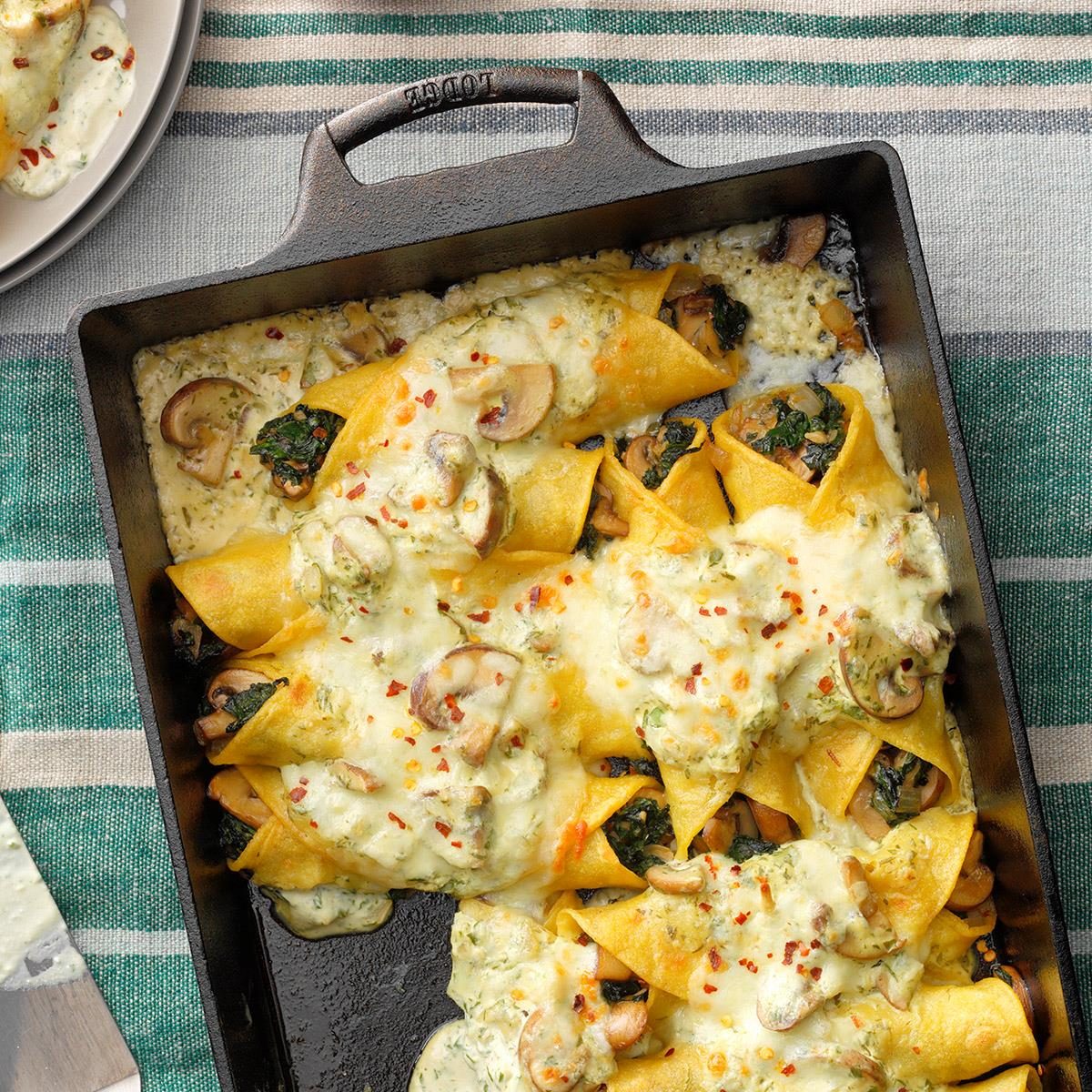 Spinach Mushroom Enchiladas