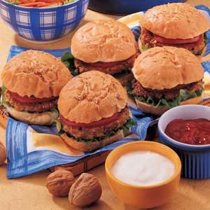 Cheesy Walnut Burgers
