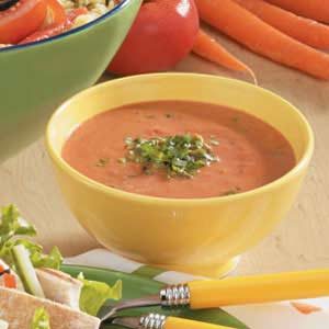 Six-ingredient Basil Tomato Soup