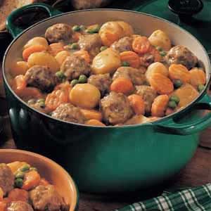Microwave Meatball Stew