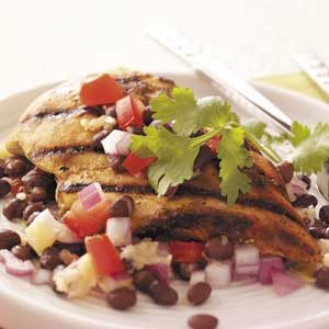 Chicken with Black Bean Salsa