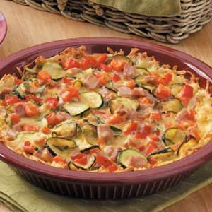 Vegetable Ham Quiche