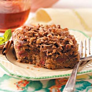 Coconut-Rhubarb Spice Cake