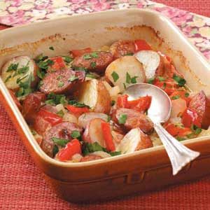 Kielbasa and Pepper Casserole