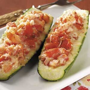 Tomato Stuffed Zucchini