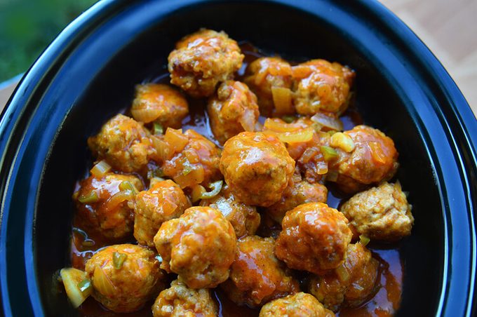 Buffalo turkey meatballs