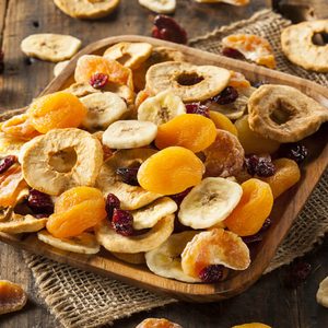 Organic Healthy Assorted Dried Fruit on a Plate