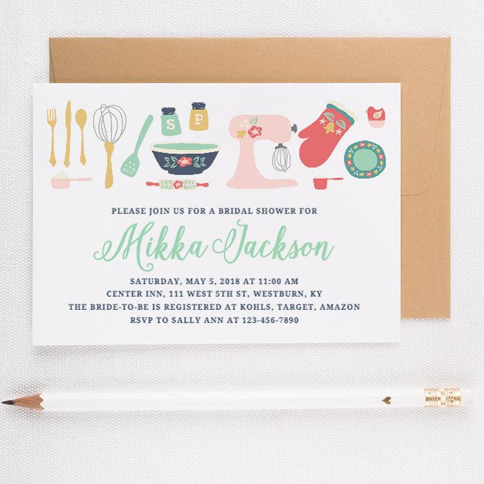 Printed Bridal Shower invitation