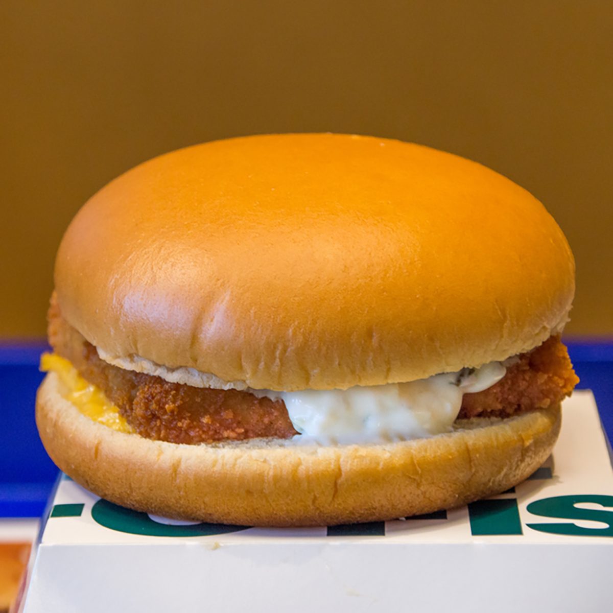 Gdansk, Poland - November 4, 2017: McDonald Filet-O-Fish in a McDonald