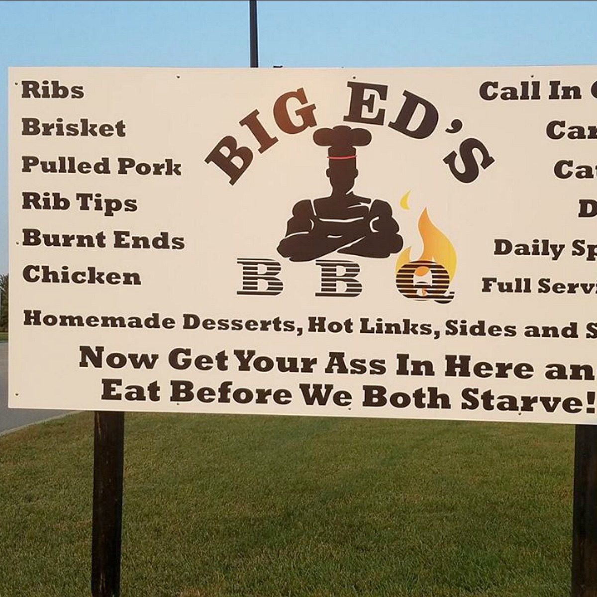Sign for Big Ed