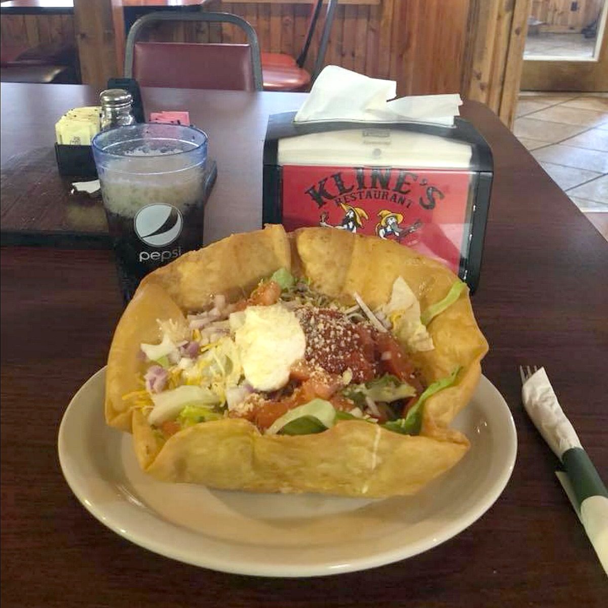 Taco salad at Kline