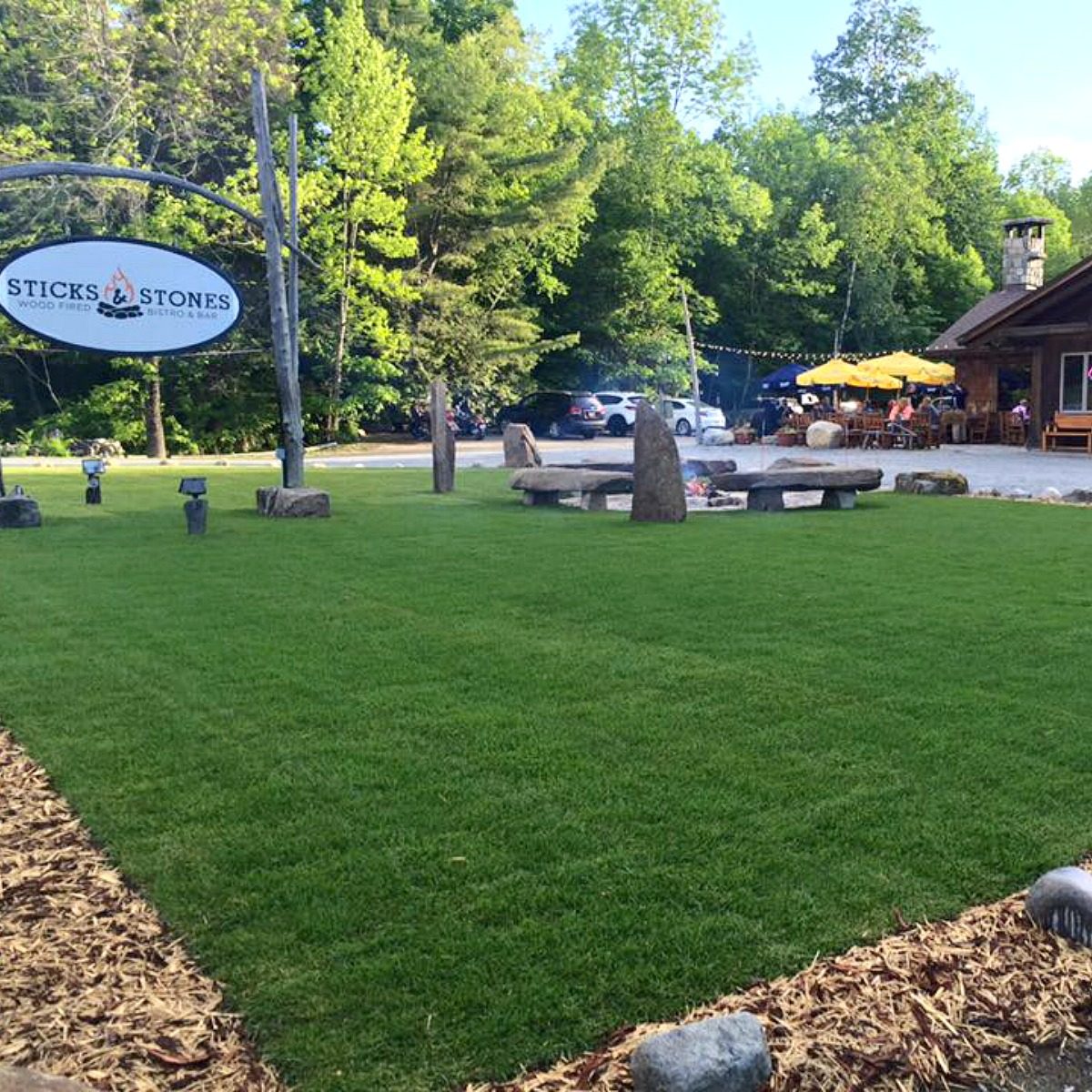 Outside dining area of the Sticks & Stones Wood Fired Bistro and Bar