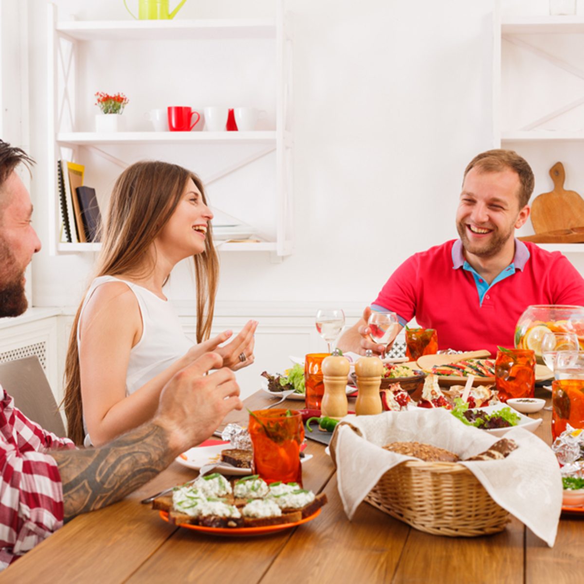 young happy people company have fun together