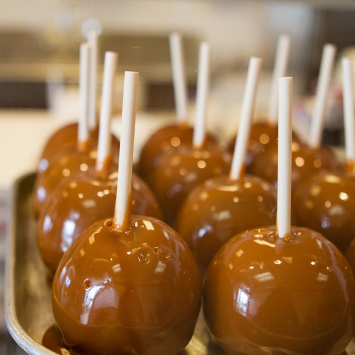 Caramel-covered apple