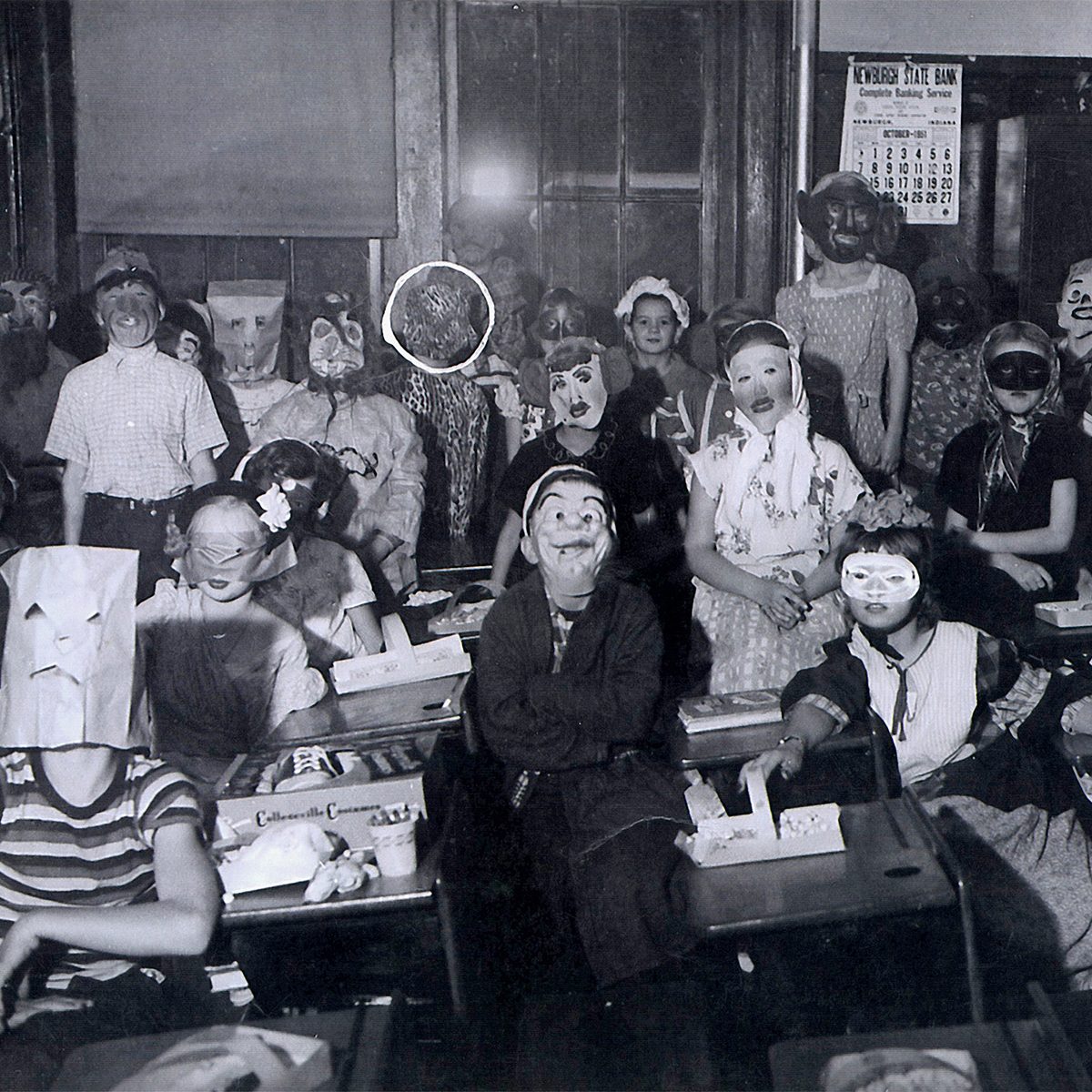 children at school, Halloween party at school