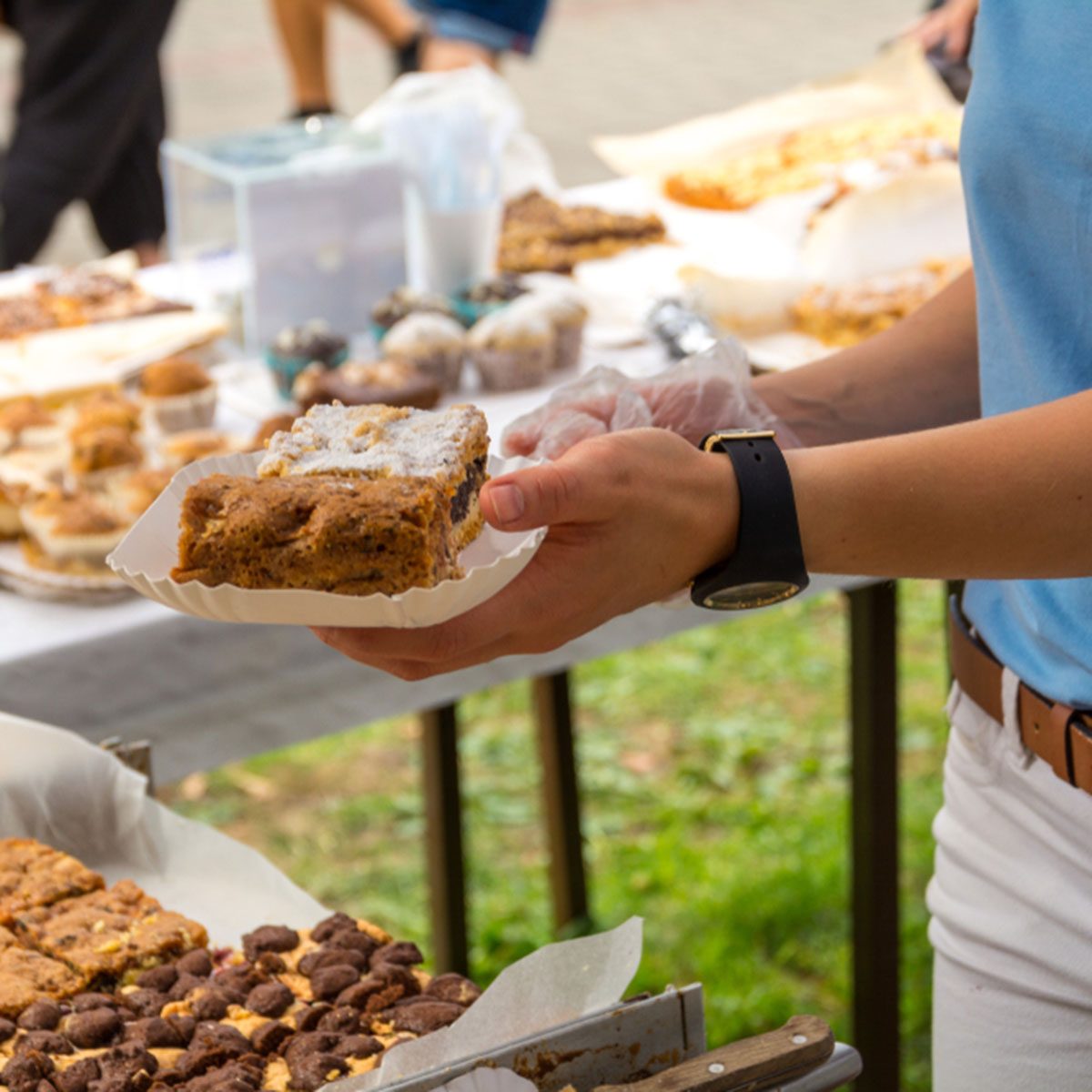 Sale of baked goods from the counter at the fair. Opole Poland; Shutterstock ID 1124026685; Job (TFH, TOH, RD, BNB, CWM, CM): Taste of Home