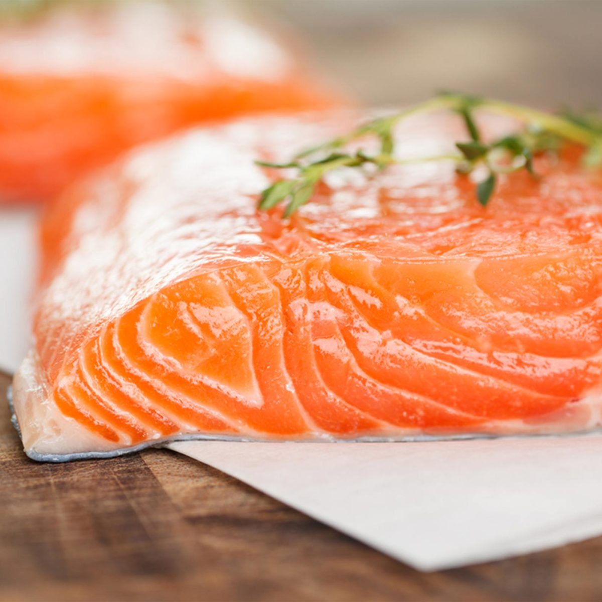 Farmed Atlantic salmon