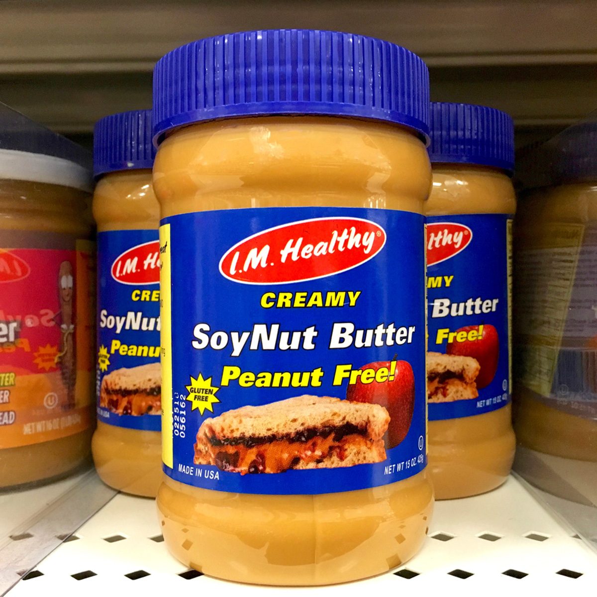 Healthy brand Creamy SoyNut Butter.
