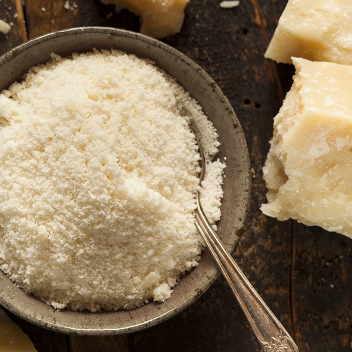 Gourmet Organic Parmesan Cheese on a Background