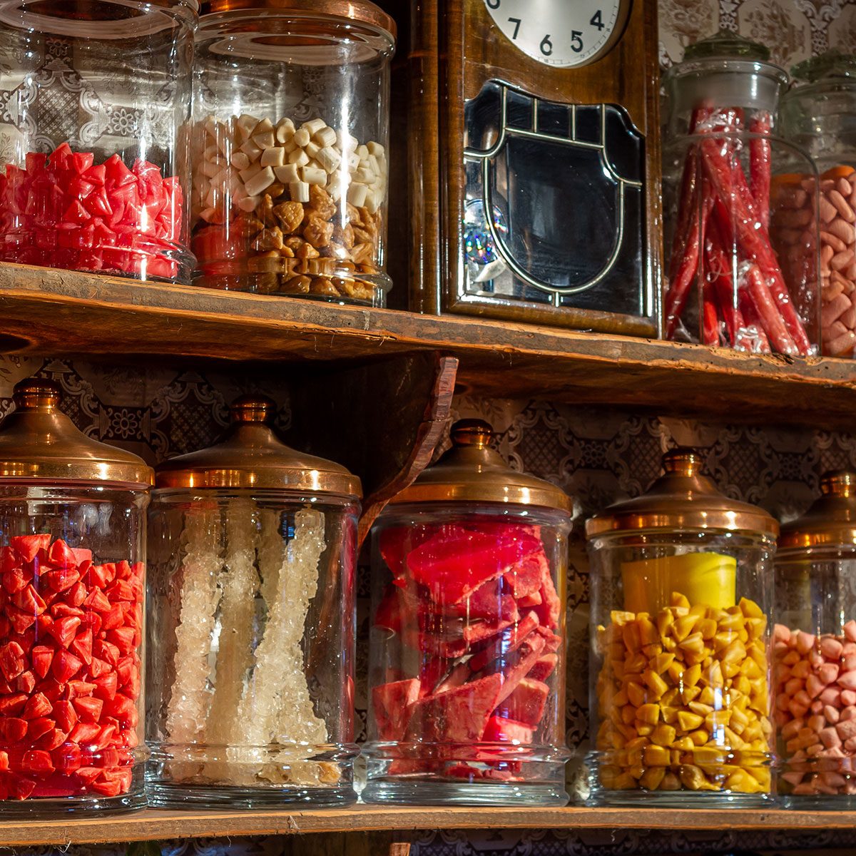 Old Candy Store Colorful Candies In Jars 1174876747