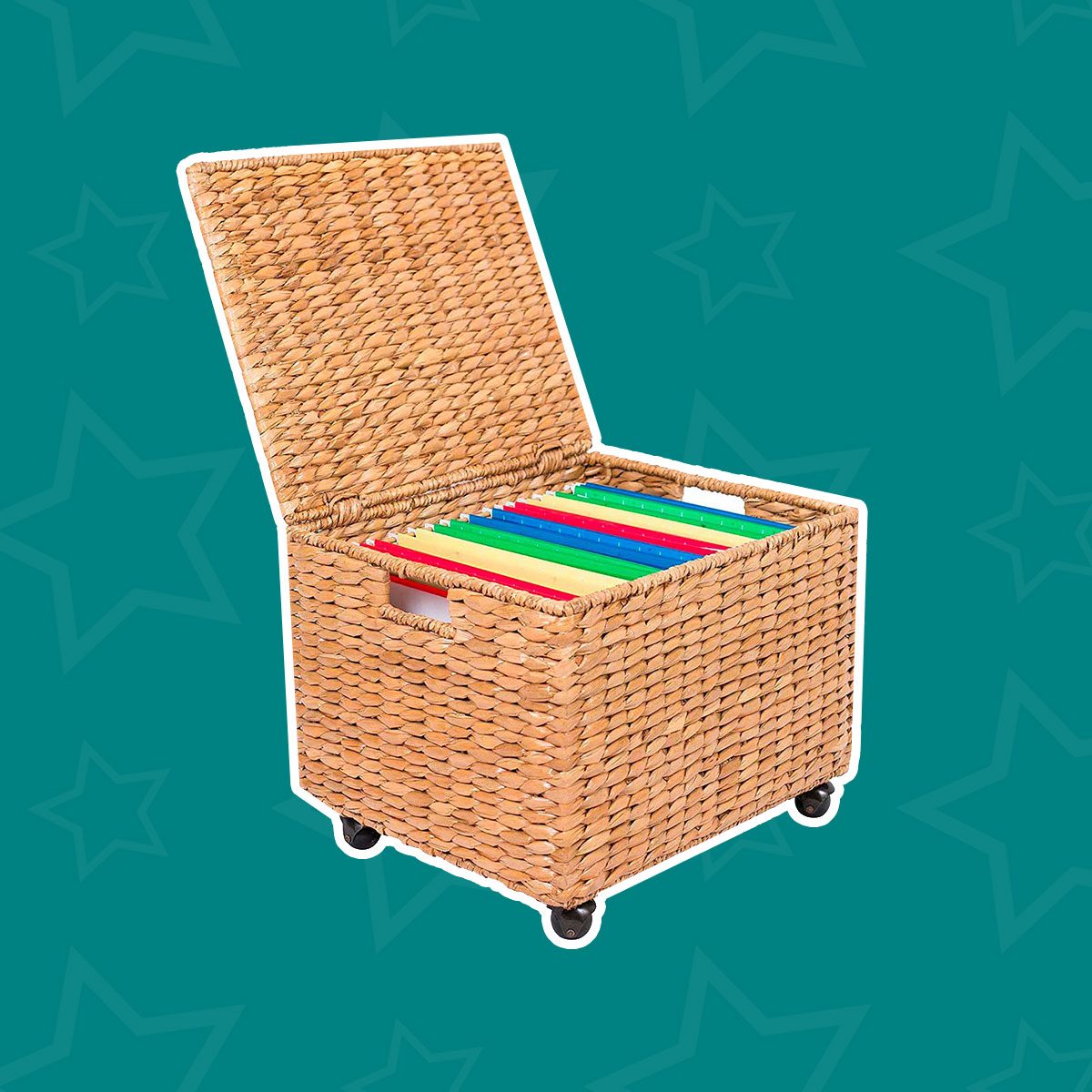 Seagrass Rolling File Box