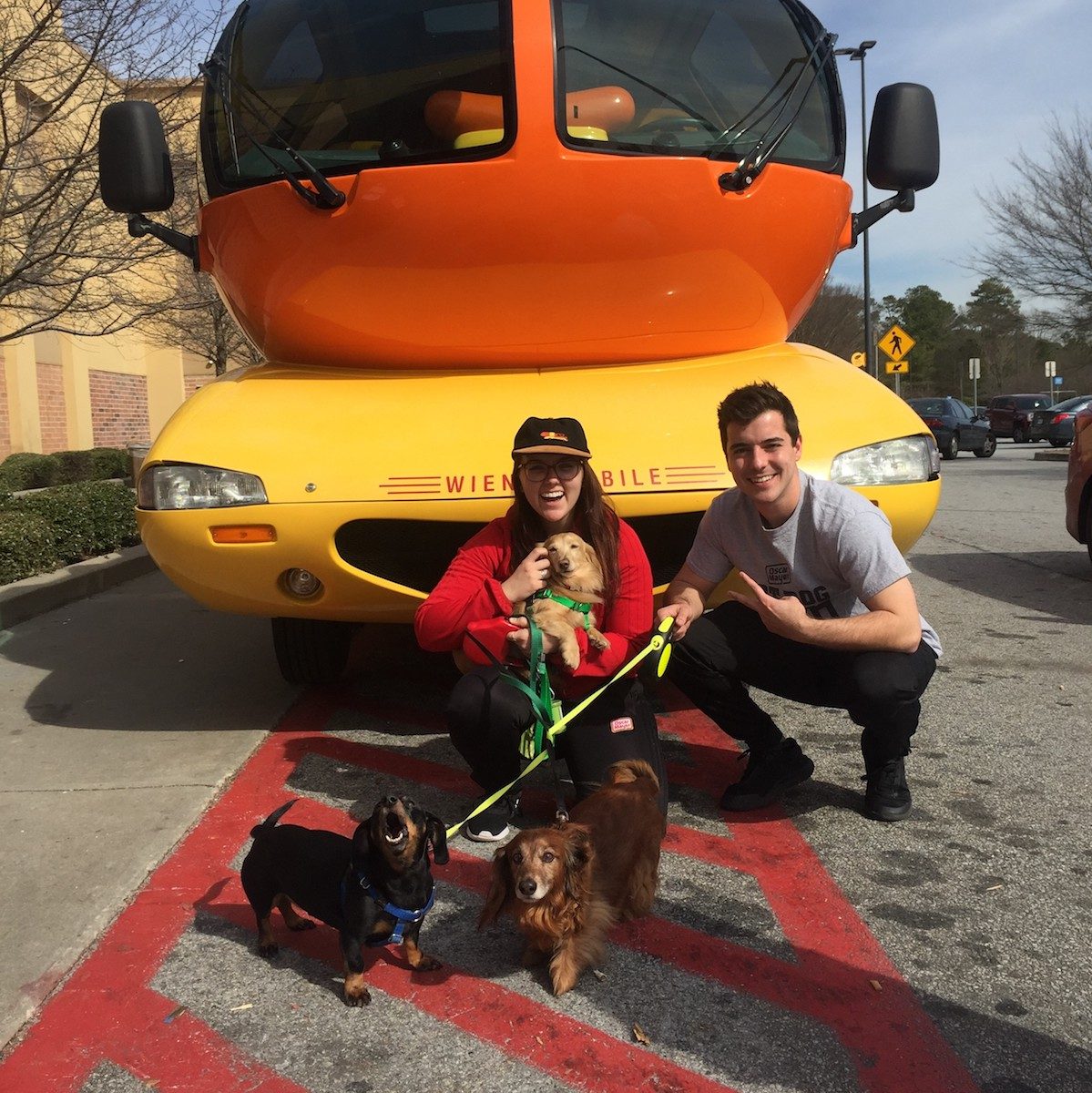 wienermobile with wiener dogs