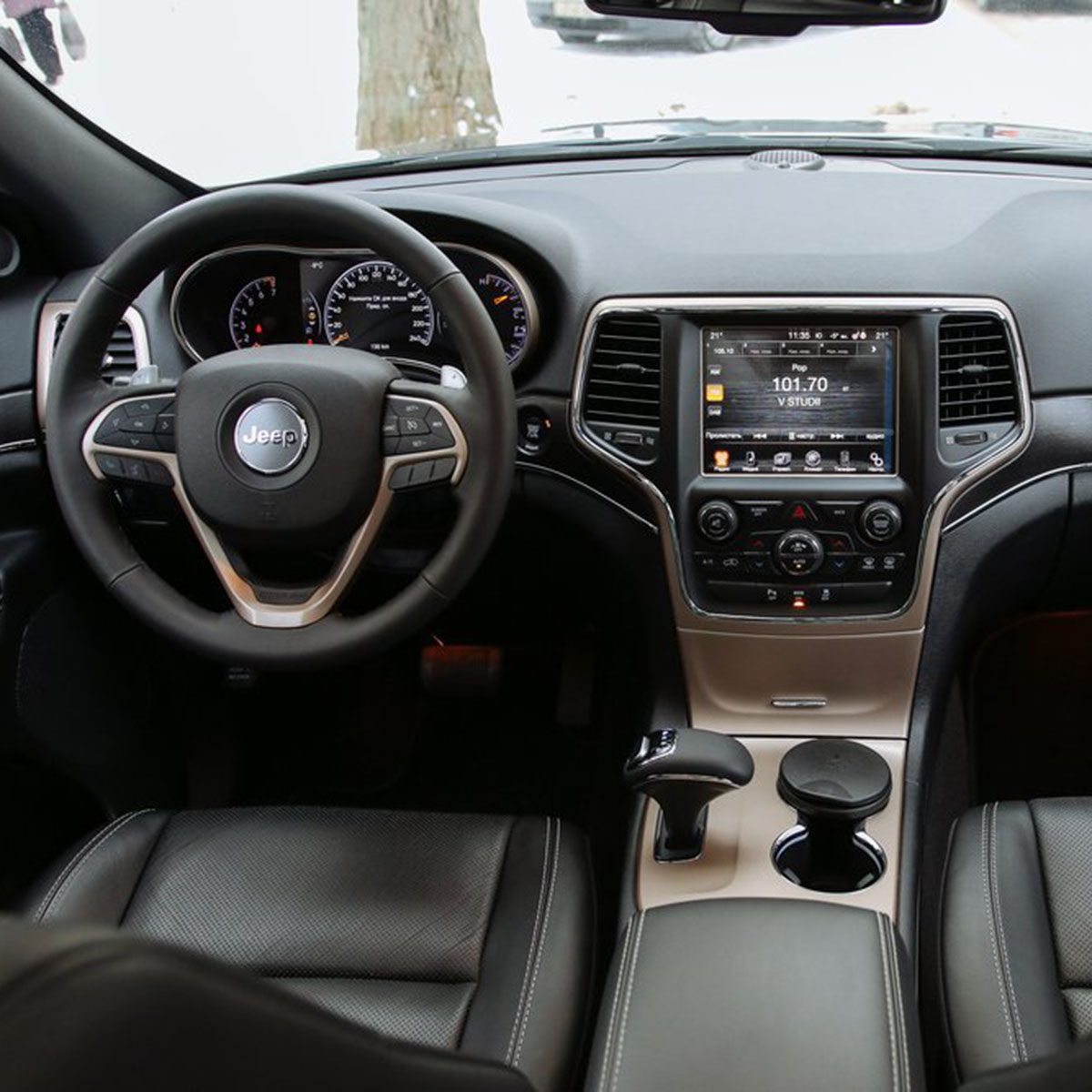 Leather car interior