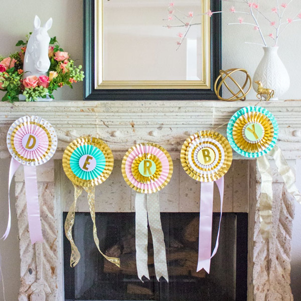 Kentucky Derby Ribbon Banner, kentucky derby party decorations