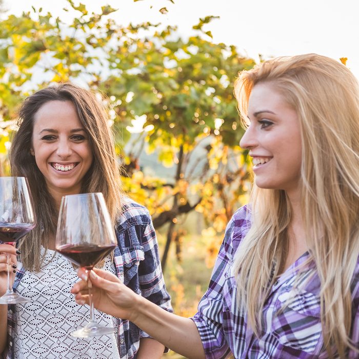 Outdoor wine tasting