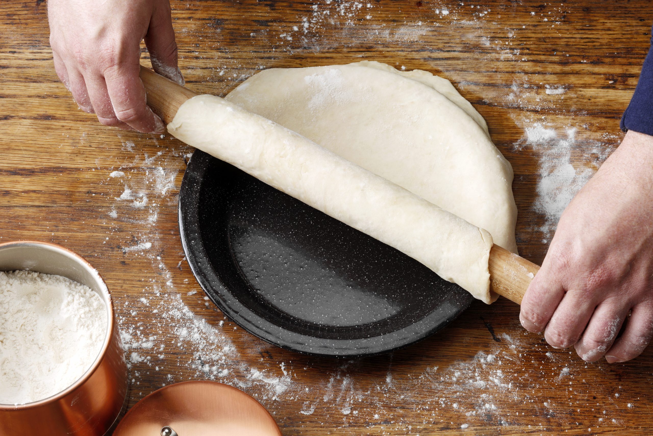 vegan pie crust trim and flute