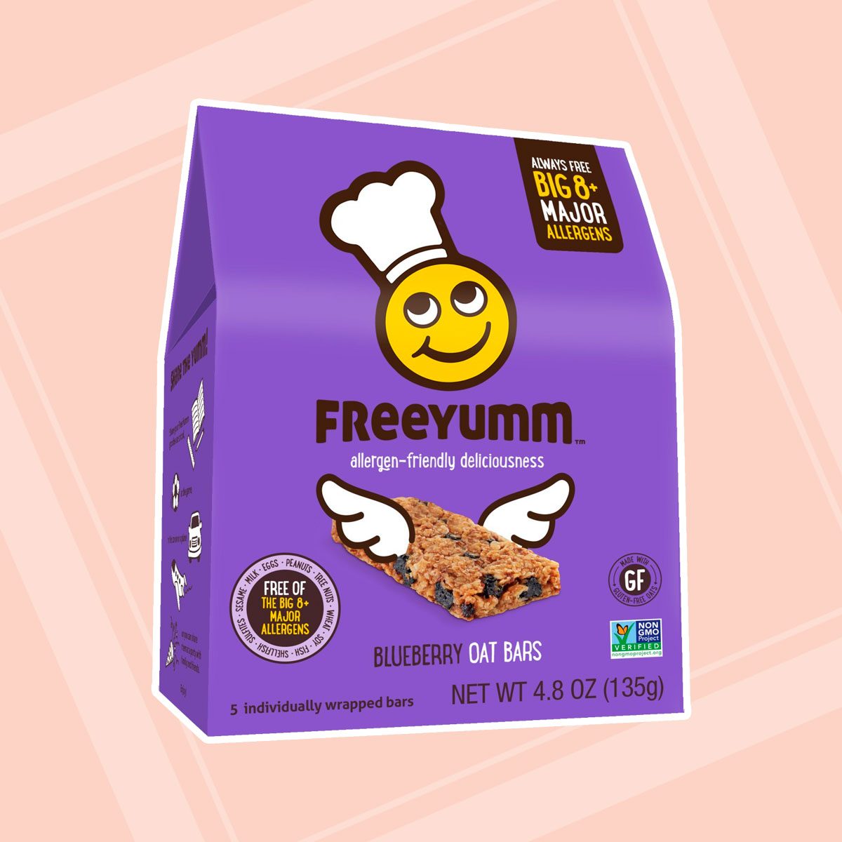 FreeYumm Blueberry Oat Bars