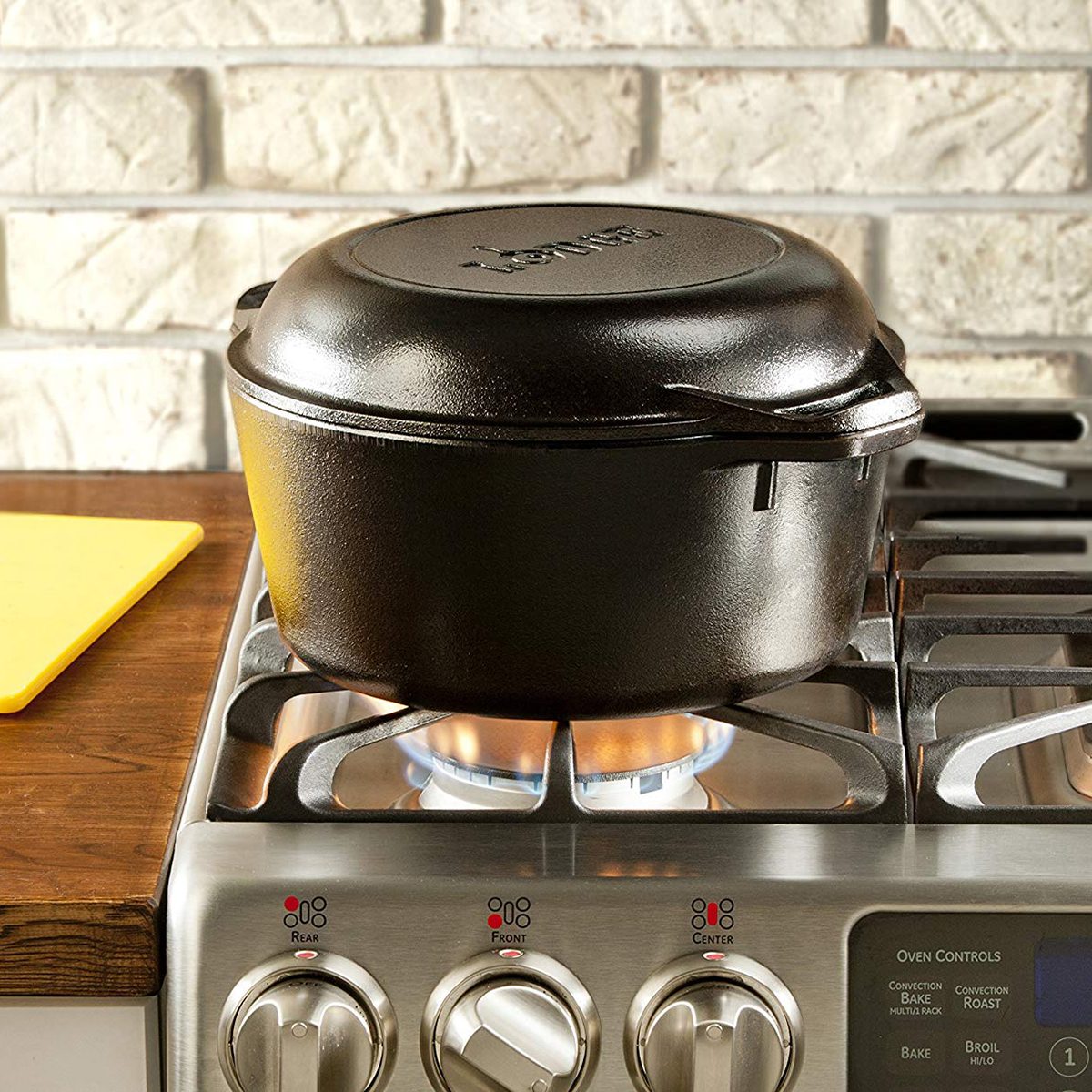 Lodge L8DD3 Cast Iron Dutch Oven, 5 qt,