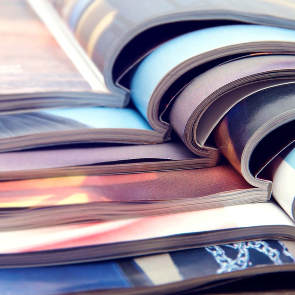 Pile of magazines